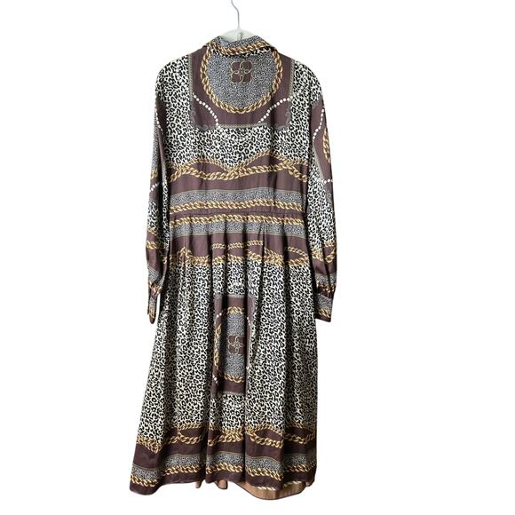 Talbots Animal Print & Chains Dress Earth Tones Size 6‎ - Picture 2 of 9